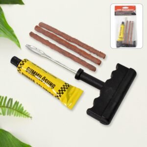 Tyre Puncture Repair Kit with 3 Seal Strips (5 Pcs Set)