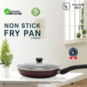AMERICAN IBEX Non Stick Fry Pan with Glass Lid 240mm