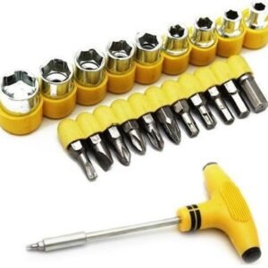 24 pcs T shape screwdriver set Batch Head Ratchet Pawl Socket Spanner hand tools